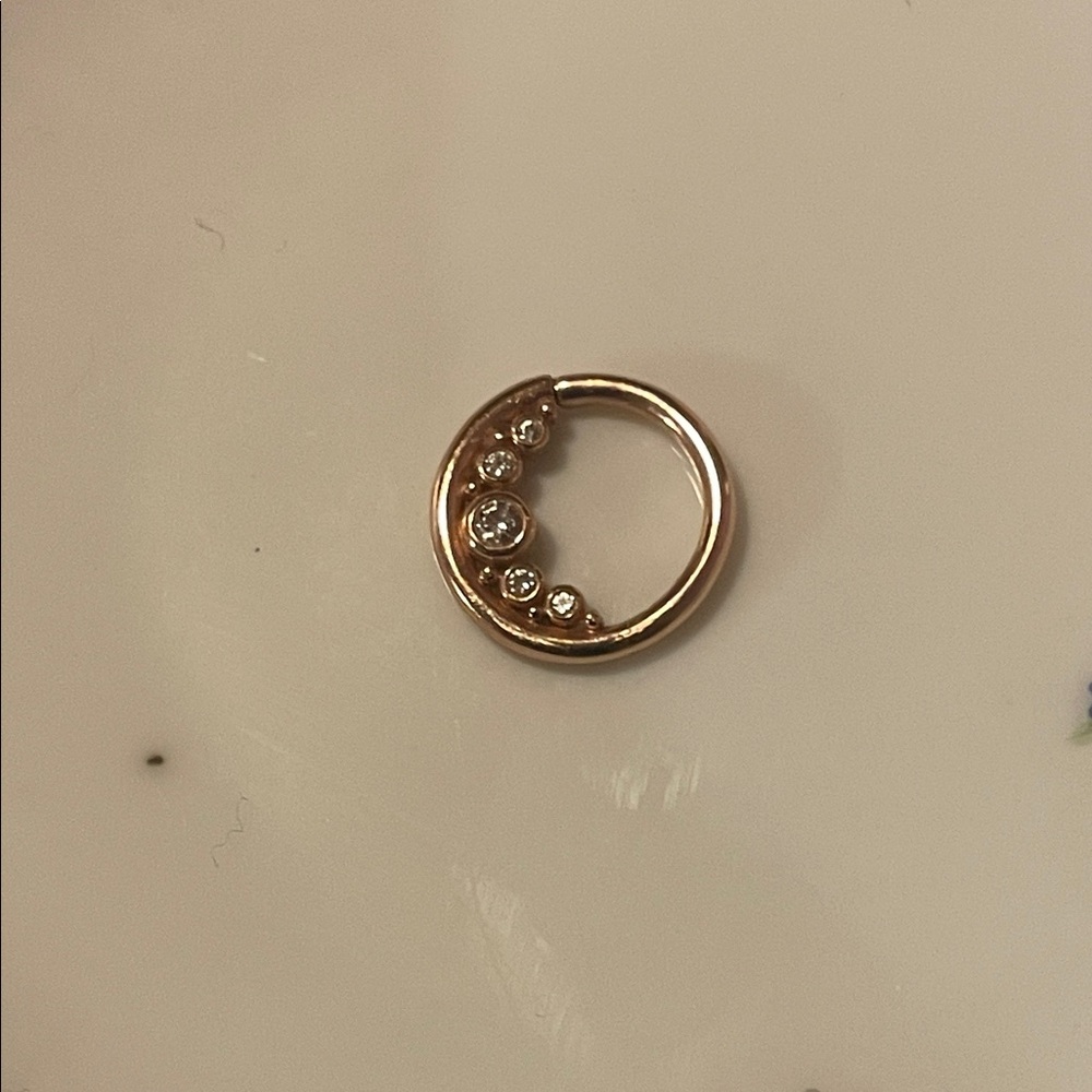 Junipurr rose gold baloo seam ring